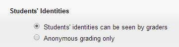 Grading and Feedback: Student's identities. 